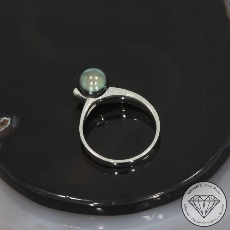 Wert 850 € Diamant Perl Ring in 585er 14 K Weißgold - 99566