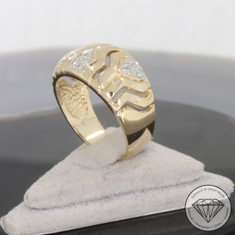 Wert 1690 € Brillant Ring 585er/14 Karat Gelb Gold Größe 56 – 99570