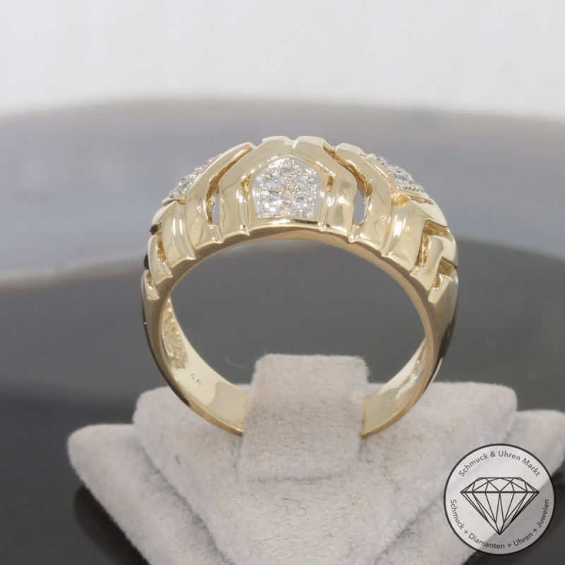 Wert 1690 € Brillant Ring 585er/14 Karat Gelb Gold Größe 56 – 99570
