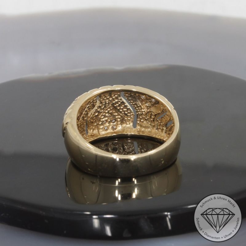 Wert 1690 € Brillant Ring 585er/14 Karat Gelb Gold Größe 56 – 99570