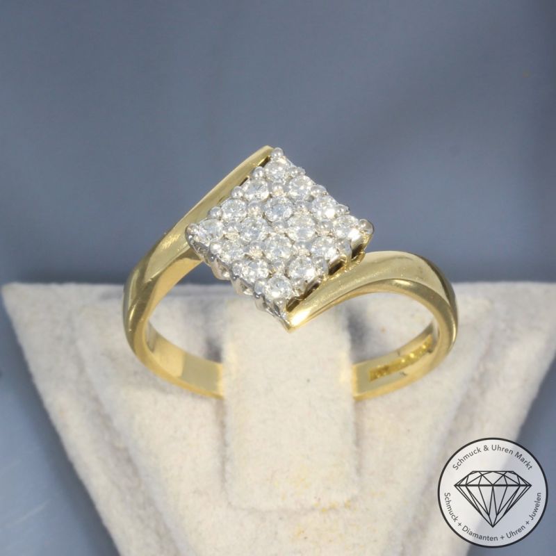 Wert 1900 € Brillant Ring in 750er 18 K Gelbgold - 99584