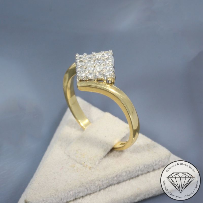 Wert 1900 € Brillant Ring in 750er 18 K Gelbgold - 99584