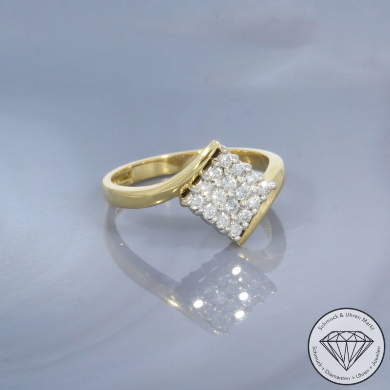 Wert 1900 € Brillant Ring in 750er 18 K Gelbgold - 99584