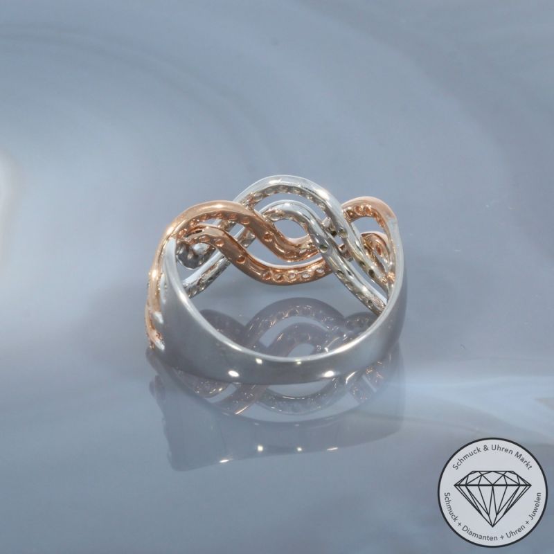 Wert 3150 € Bicolor Brillant Ring (ca. 0,88 carat) in 585er 14 K Gold - 99588