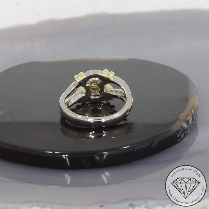Wert 3790 € Bicolor Solitär Brillant Ring (ca. 0,40 carat) in 585er 14 K Gold - 99625