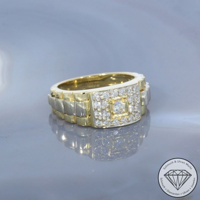 Wert 2750 € Bicolor Brillant Ring in 585er 14 K Gold - 99626