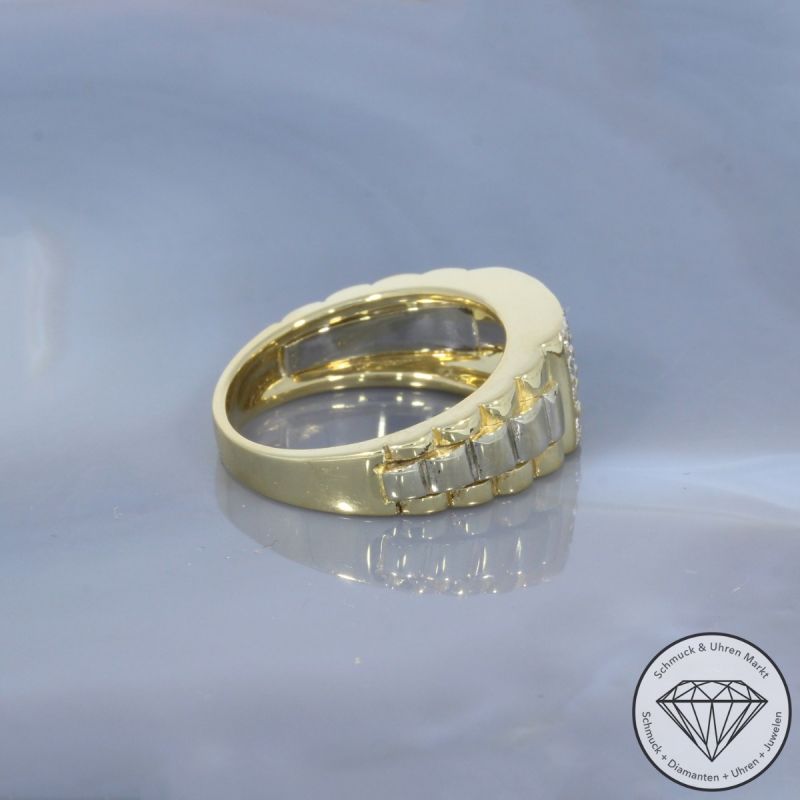Wert 2750 € Bicolor Brillant Ring in 585er 14 K Gold - 99626
