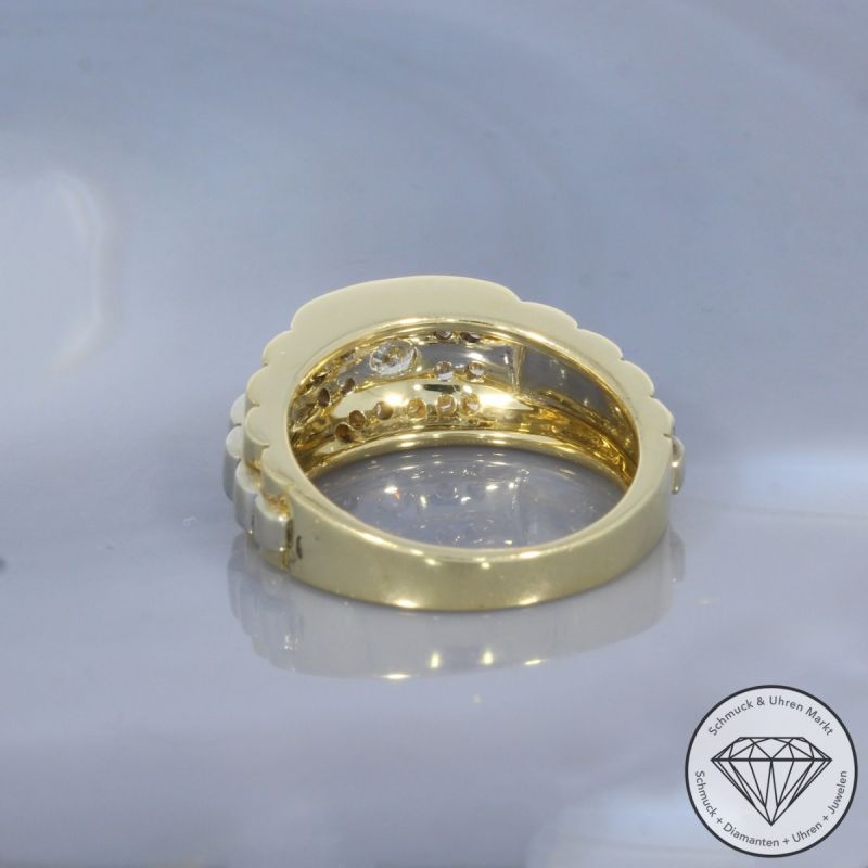 Wert 2750 € Bicolor Brillant Ring in 585er 14 K Gold - 99626