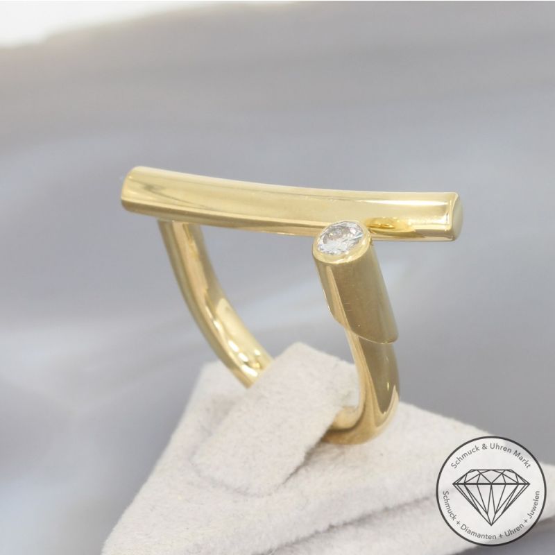 Wert 3950 € Brillant Ring (ca. 0,20 carat) in 750er 18 K Gelbgold - 99641