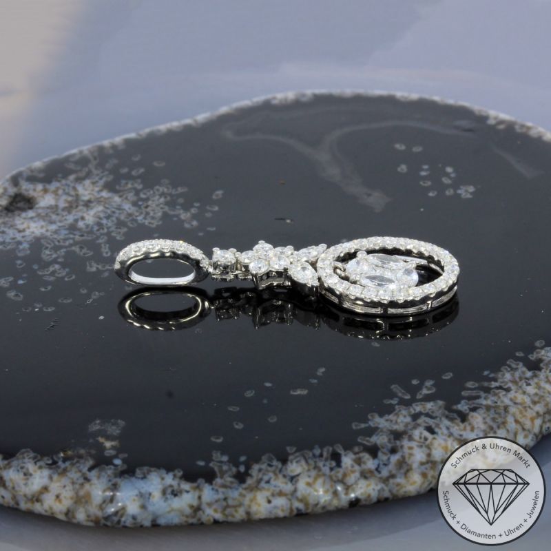 Wert 2850 € Brillant Diamant Anhänger in 750er 18 K Weißgold - 99668
