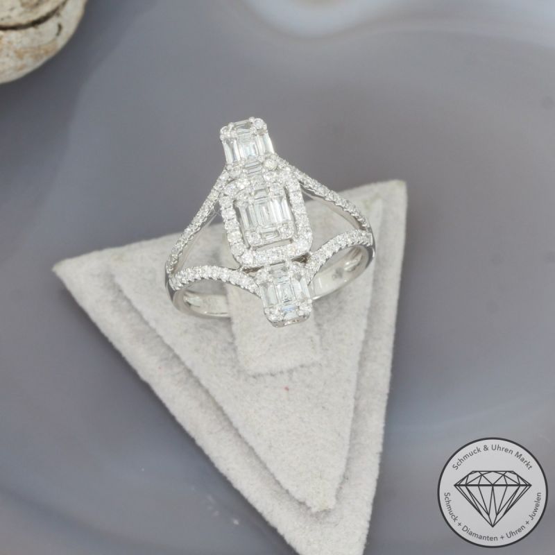 Wert 3390 € Brillant Diamant Ring in 750er 18 K Weißgold - 99686