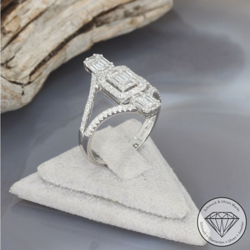 Wert 3390 € Brillant Diamant Ring in 750er 18 K Weißgold - 99686