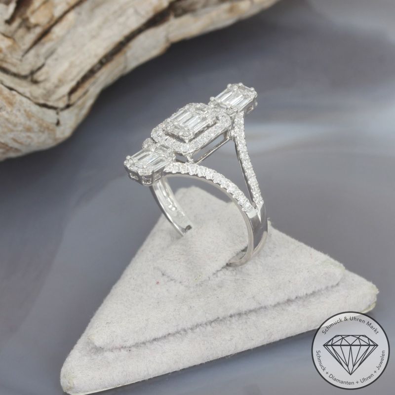 Wert 3390 € Brillant Diamant Ring in 750er 18 K Weißgold - 99686