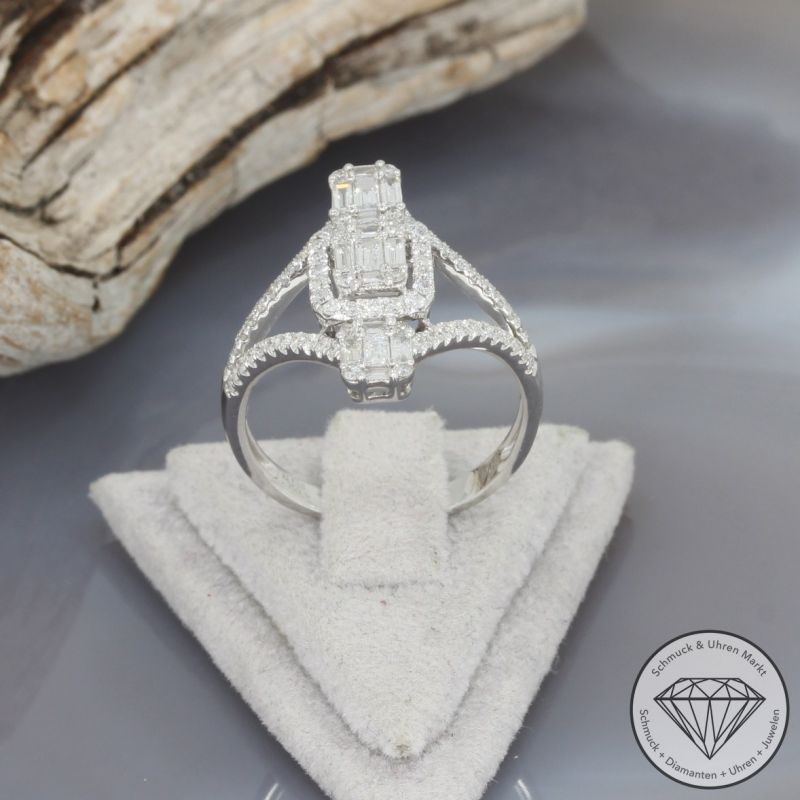 Wert 3390 € Brillant Diamant Ring in 750er 18 K Weißgold - 99686