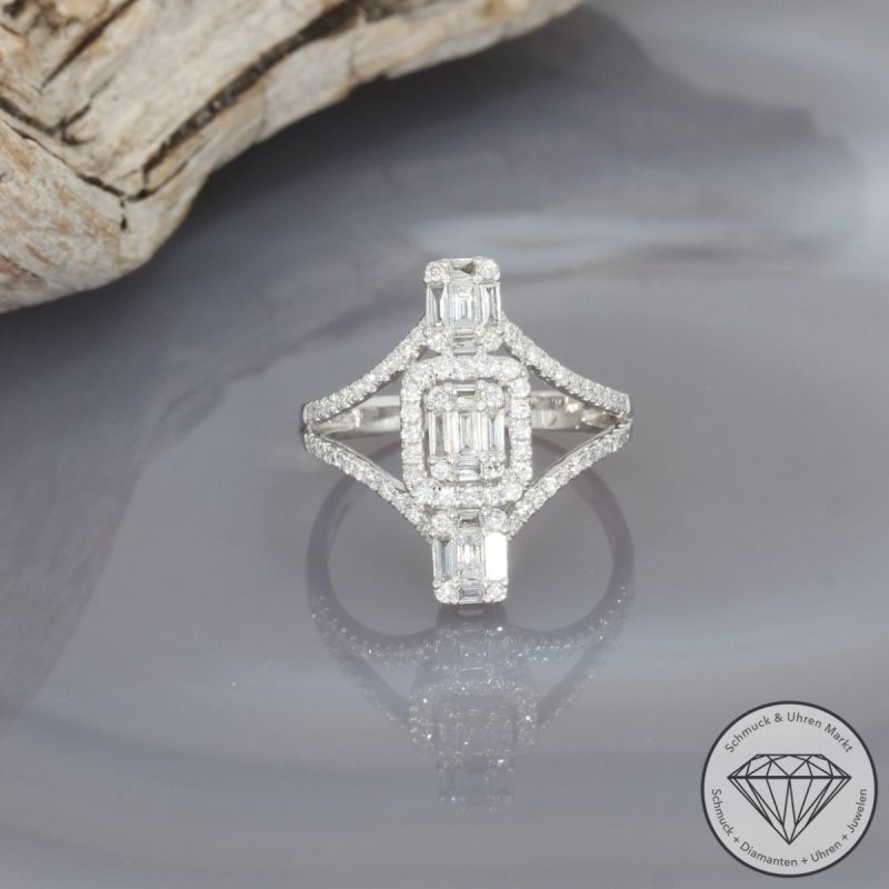 Wert 3390 € Brillant Diamant Ring in 750er 18 K Weißgold - 99686
