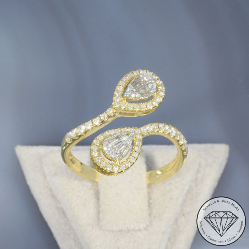 Wert 2750 € Brillant Diamant Ring in 750er 18 K Gelbgold - 99689