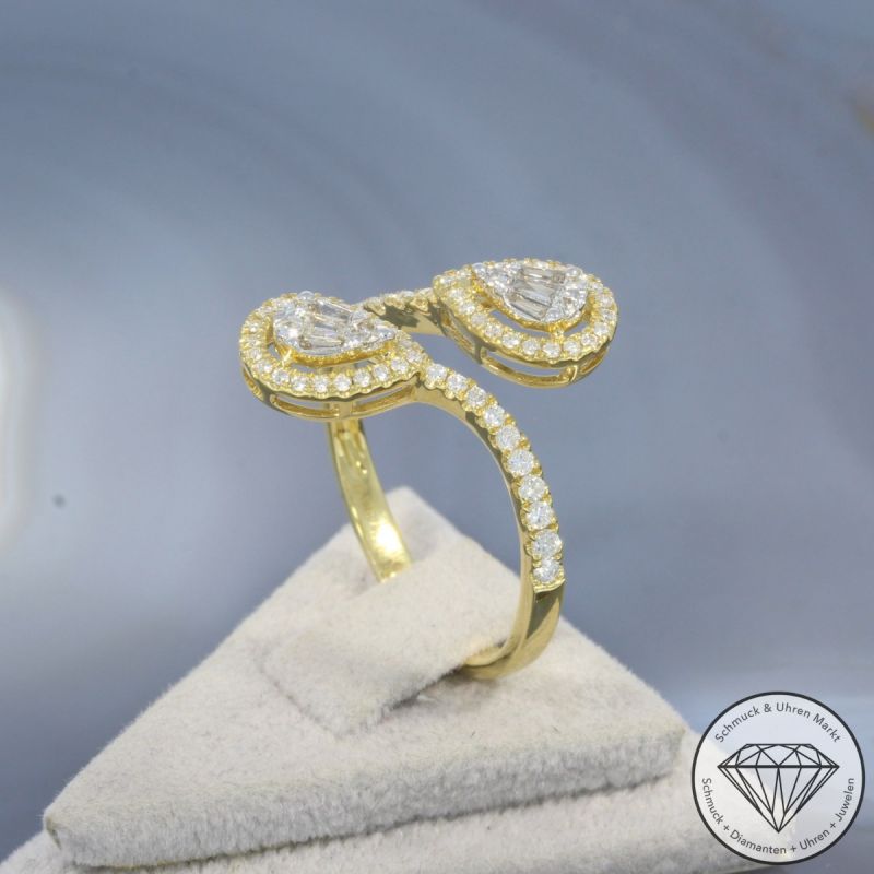 Wert 2750 € Brillant Diamant Ring in 750er 18 K Gelbgold - 99689