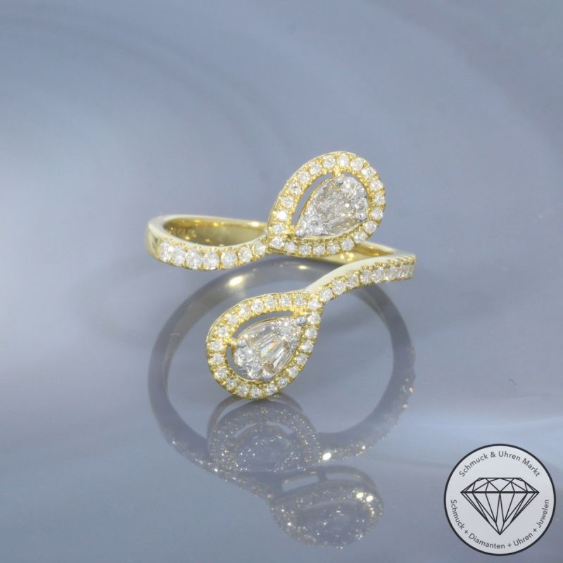 Wert 2750 € Brillant Diamant Ring in 750er 18 K Gelbgold - 99689