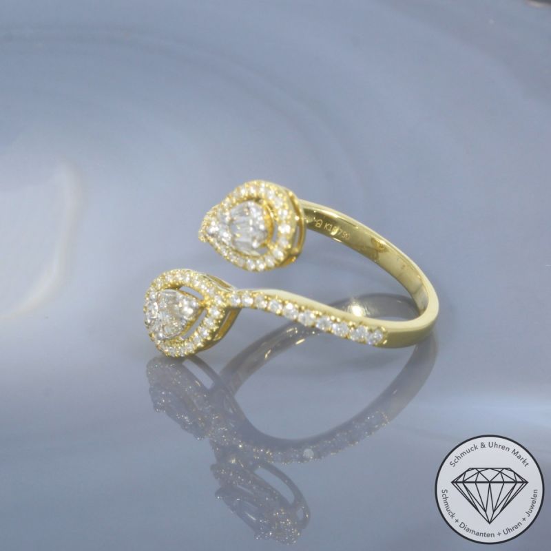 Wert 2750 € Brillant Diamant Ring in 750er 18 K Gelbgold - 99689