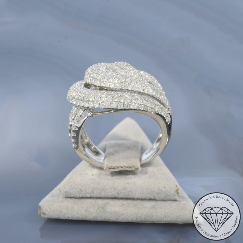 Wert 8650 € Brillant Ring (3,40 carat) in 750er 18 K Weißgold - 99691