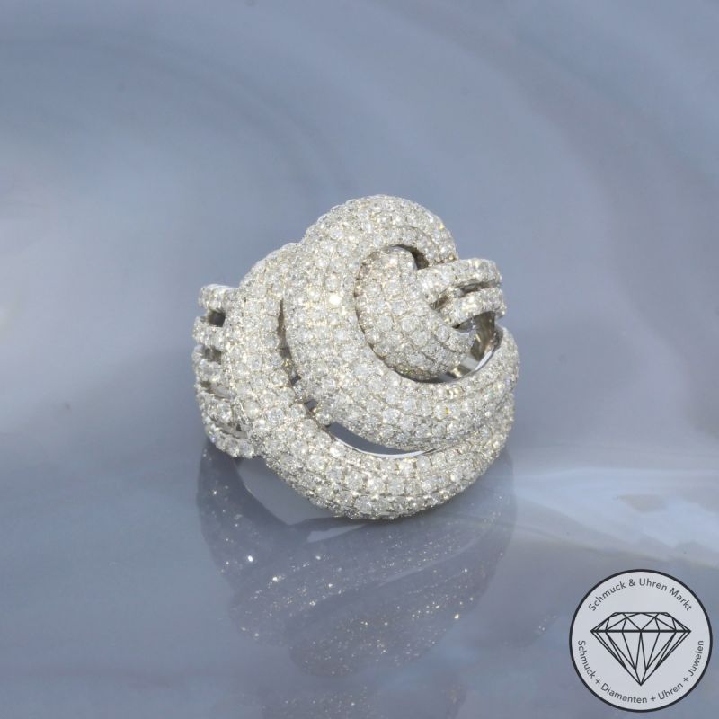 Wert 8650 € Brillant Ring (3,40 carat) in 750er 18 K Weißgold - 99691