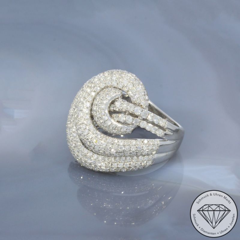 Wert 8650 € Brillant Ring (3,40 carat) in 750er 18 K Weißgold - 99691