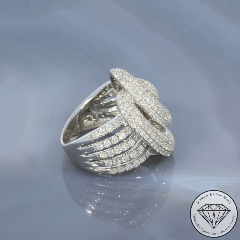 Wert 8650 € Brillant Ring (3,40 carat) in 750er 18 K Weißgold - 99691