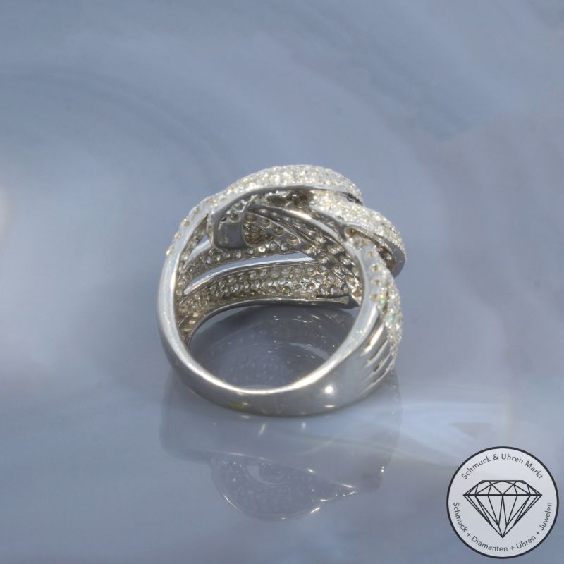 Wert 8650 € Brillant Ring (3,40 carat) in 750er 18 K Weißgold - 99691