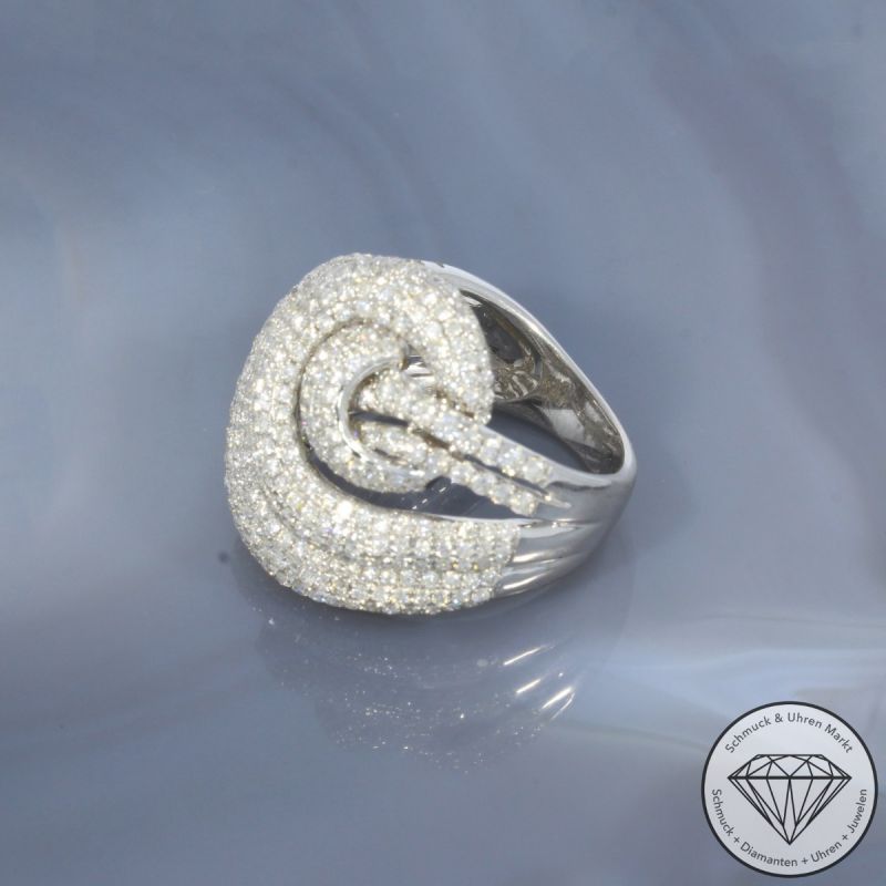 Wert 8650 € Brillant Ring (3,40 carat) in 750er 18 K Weißgold - 99691