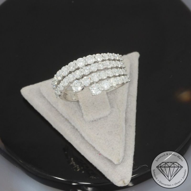 Wert 5990 € Brillant Ring (1,90 carat) in 750er 18 K Weißgold - 99695