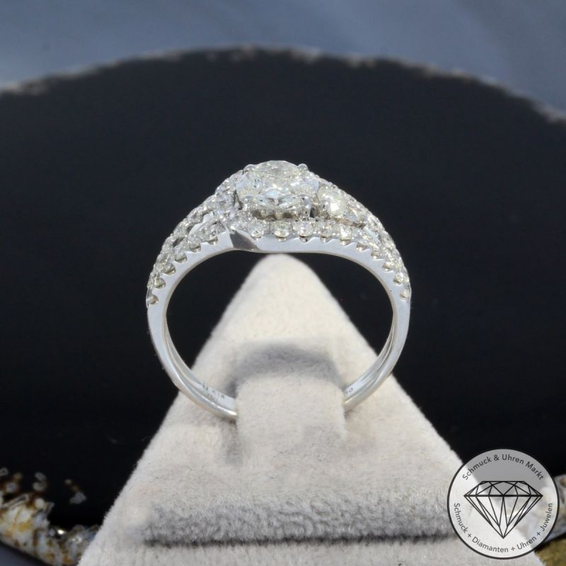 Wert 2850 € Brillant Diamant Ring in 750er 18 K Weißgold - 99699
