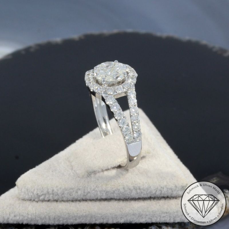 Wert 2850 € Brillant Diamant Ring in 750er 18 K Weißgold - 99699