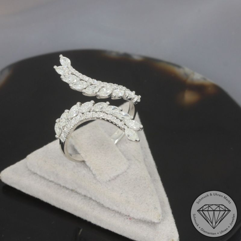Wert 5450 € Brillant Diamant Ring in 750er 18 K Weißgold - 99700