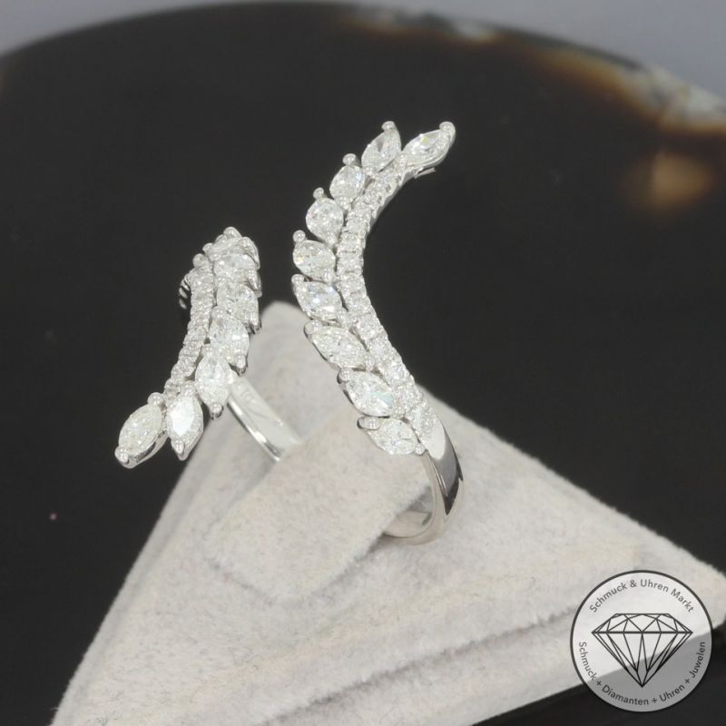Wert 5450 € Brillant Diamant Ring in 750er 18 K Weißgold - 99700