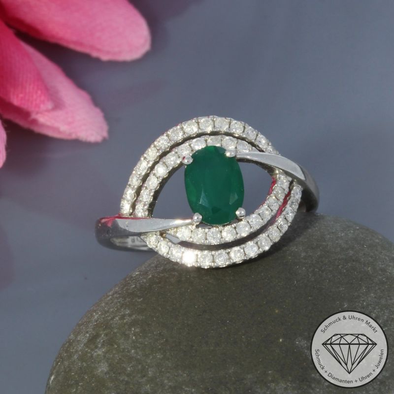 Wert 1490 € Brillant Achat Ring in 750er 18 K Weißgold - 99703