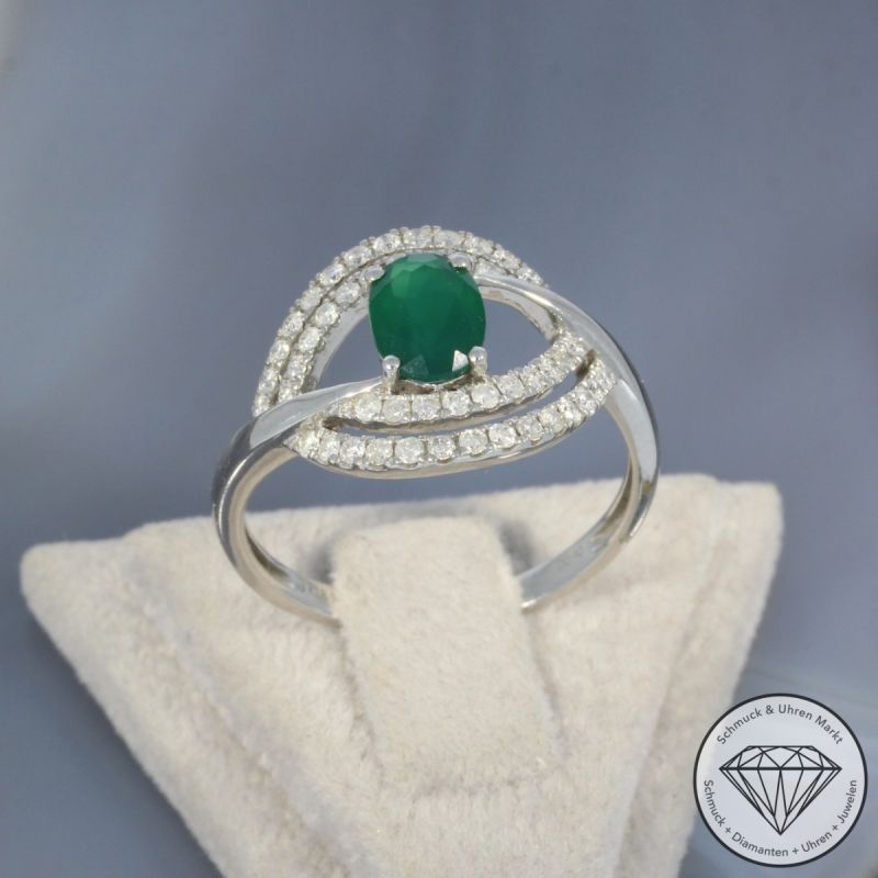Wert 1490 € Brillant Achat Ring in 750er 18 K Weißgold - 99703