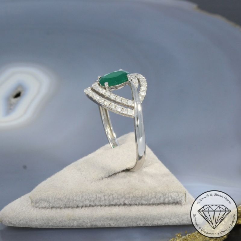 Wert 1490 € Brillant Achat Ring in 750er 18 K Weißgold - 99703