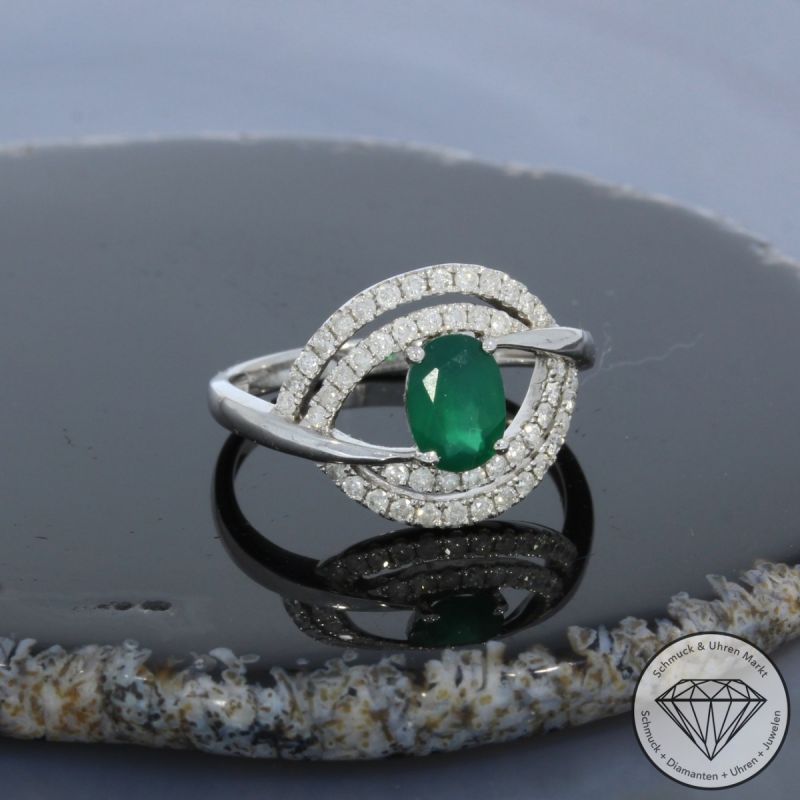Wert 1490 € Brillant Achat Ring in 750er 18 K Weißgold - 99703