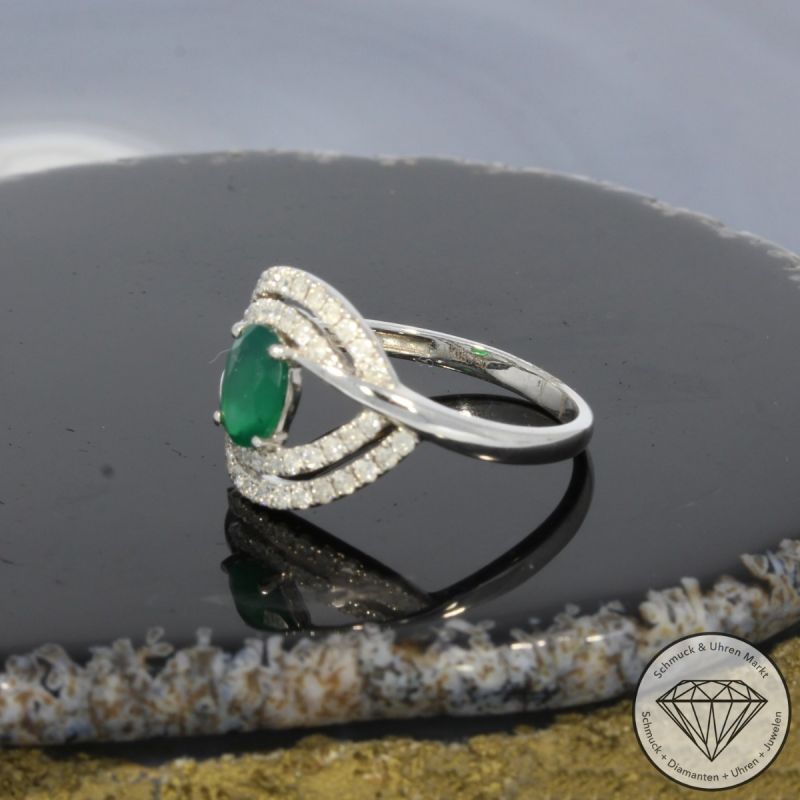 Wert 1490 € Brillant Achat Ring in 750er 18 K Weißgold - 99703