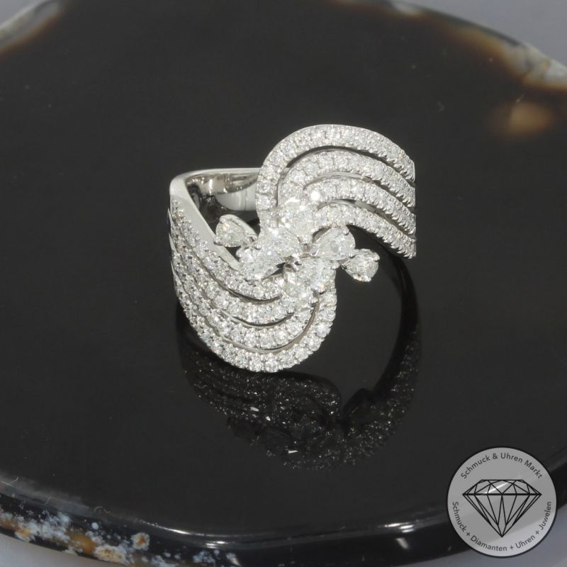 Wert 6190 € Brillant Diamant Ring in 750er 18 K Weißgold - 99716