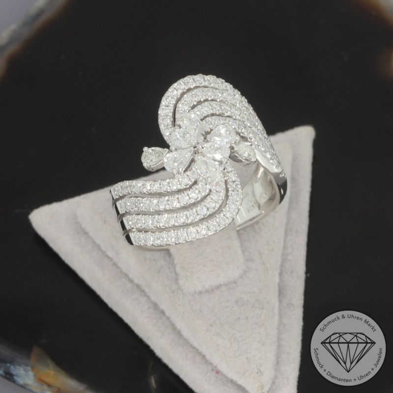 Wert 6190 € Brillant Diamant Ring in 750er 18 K Weißgold - 99716