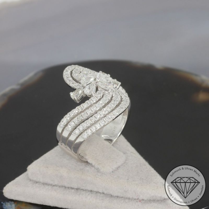 Wert 6190 € Brillant Diamant Ring in 750er 18 K Weißgold - 99716