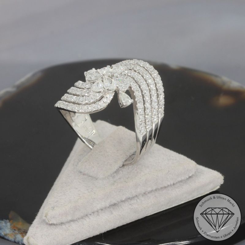 Wert 6190 € Brillant Diamant Ring in 750er 18 K Weißgold - 99716