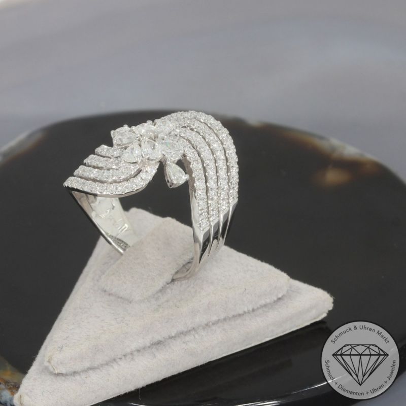 Wert 6190 € Brillant Diamant Ring in 750er 18 K Weißgold - 99716