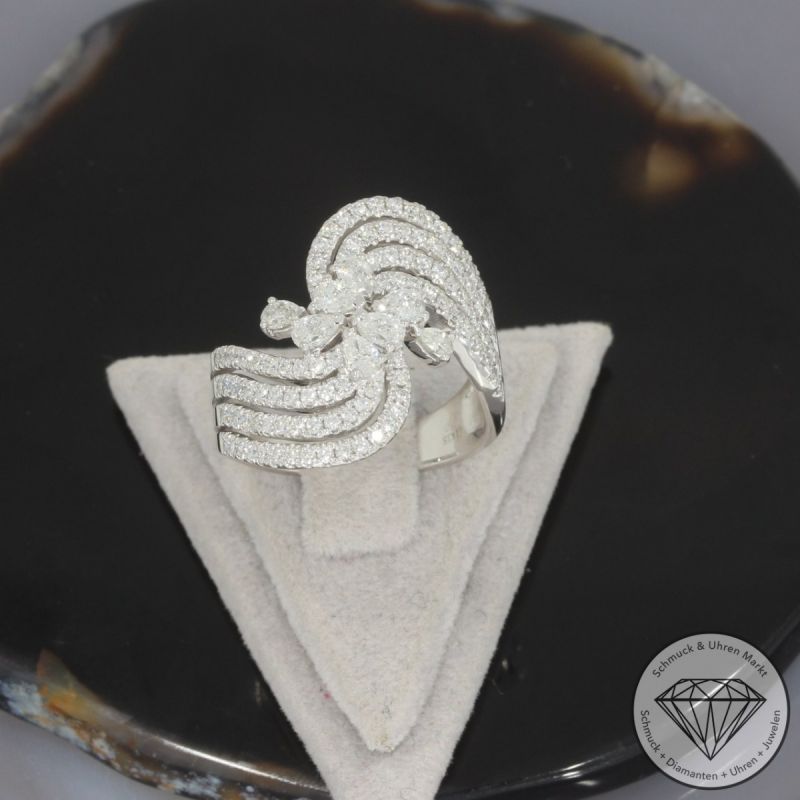 Wert 6190 € Brillant Diamant Ring in 750er 18 K Weißgold - 99716