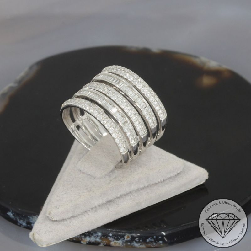 Wert 5150 € Brillant Diamant Ring in 750er 18 K Weißgold - 99717