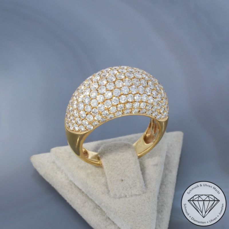 Wert 8900 € Brillant Ring (3,00 carat) in 750er 18 K Gelbgold - 99723