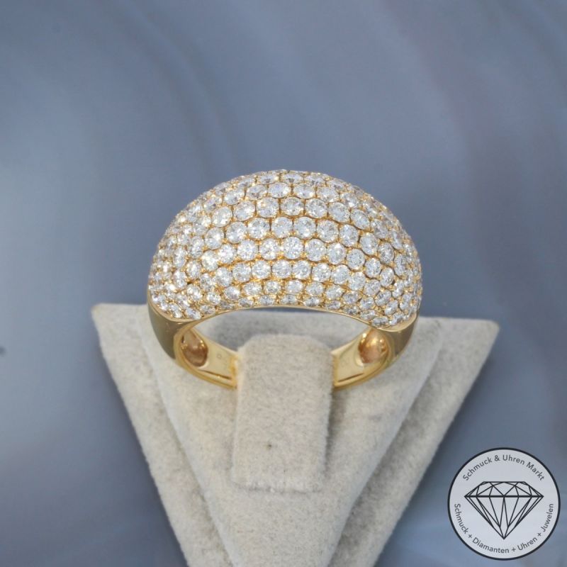 Wert 8900 € Brillant Ring (3,00 carat) in 750er 18 K Gelbgold - 99723