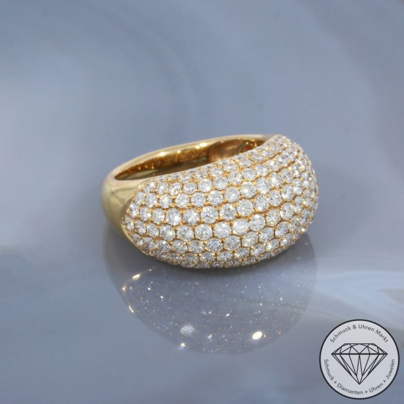 Wert 8900 € Brillant Ring (3,00 carat) in 750er 18 K Gelbgold - 99723