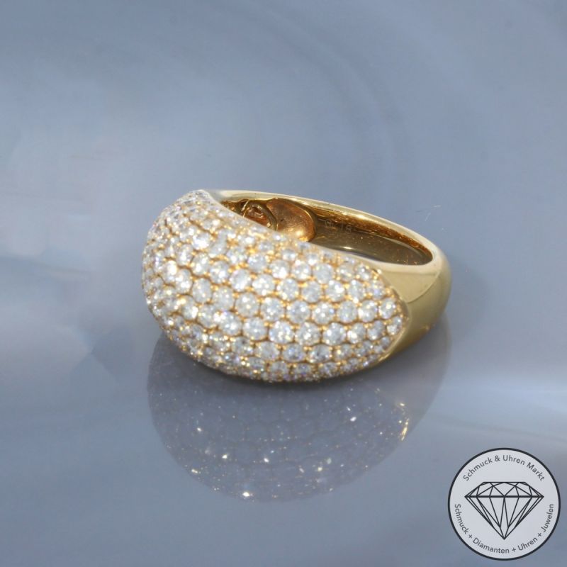 Wert 8900 € Brillant Ring (3,00 carat) in 750er 18 K Gelbgold - 99723